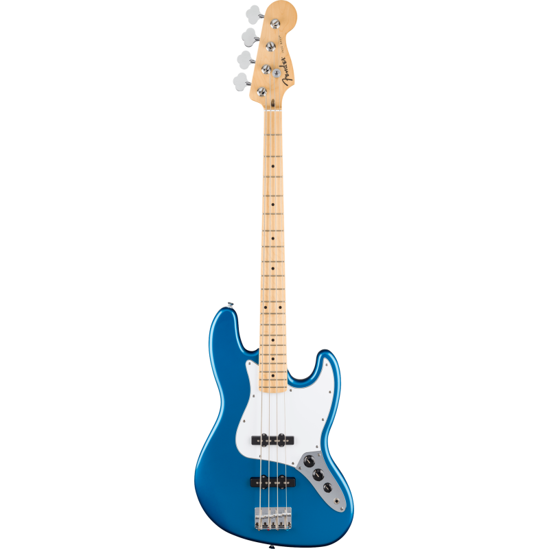 FENDER Standard Jazz Bass touche erable plaque blanche Aqua Marine Metallic