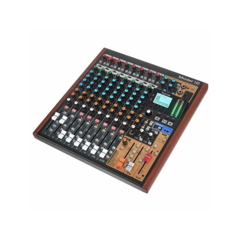 TASCAM Model 12 Console de mixage analogique 10 voies et enregistreur 12 canaux sur carte SD