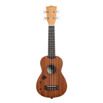 KALA KA-15S-H1-BAG KA-15 Soprano Mahogany motif Hawaiian island livre avec housse