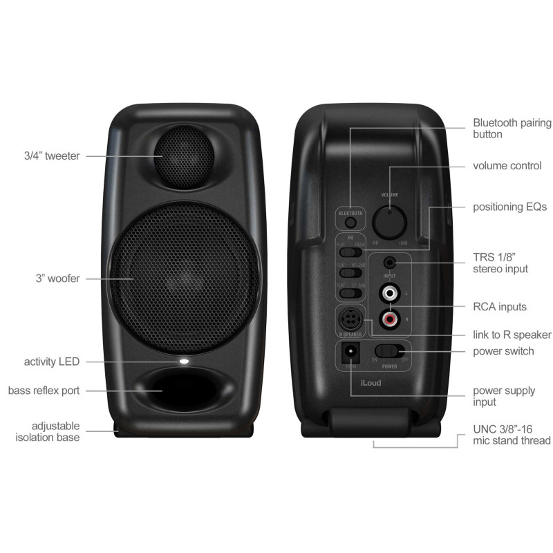 IK MULTIMEDIA iLoud MICRO MONITOR Enceintes Monitoring Bluetooth