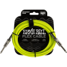 ERNIE BALL 6414 câbles instrument flex jack/jack 3m vert