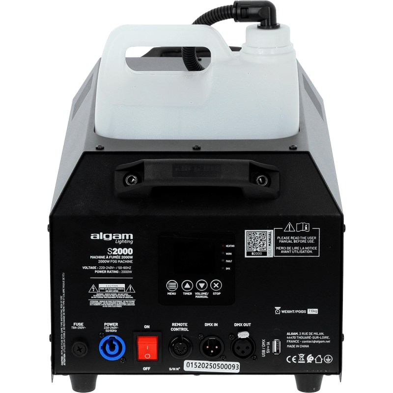 ALGAM LIGHTING S2000 machine à fumée 2000w