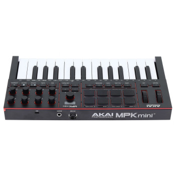 AKAI MPKMINI 3 WH Clavier-maître USB 25 mini touches, 8 pads et encodeurs, ecran LED - Blanc