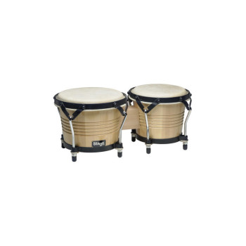 STAGG BW-200-N bongos latins en bois de 7,5 et 6,5 de couleur naturelle