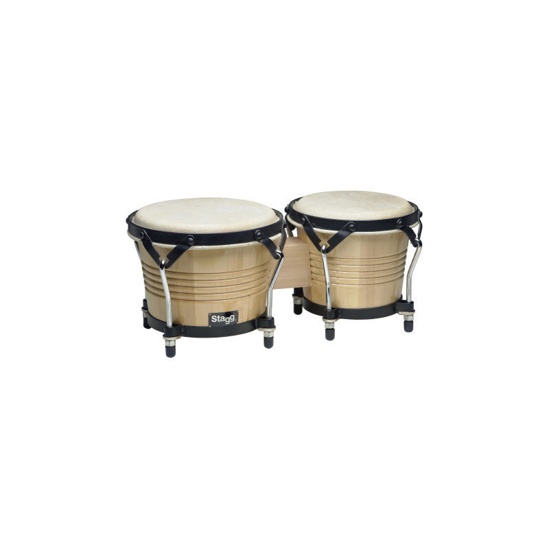 STAGG BW-200-N bongos latins en bois de 7,5 et 6,5 de couleur naturelle