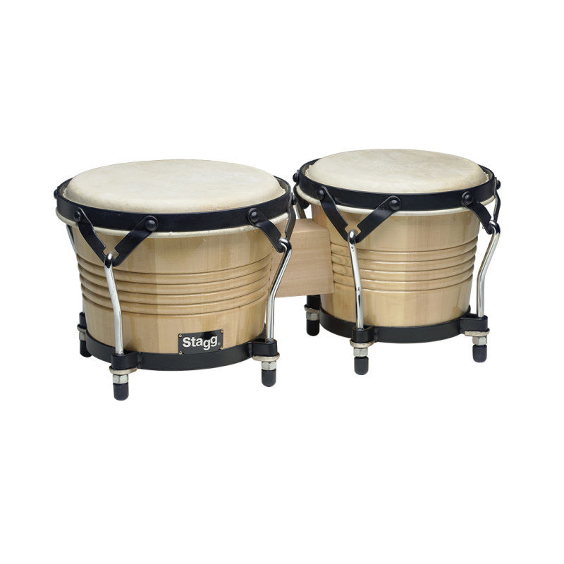 STAGG BW-200-N bongos latins en bois de 7,5 et 6,5 de couleur naturelle
