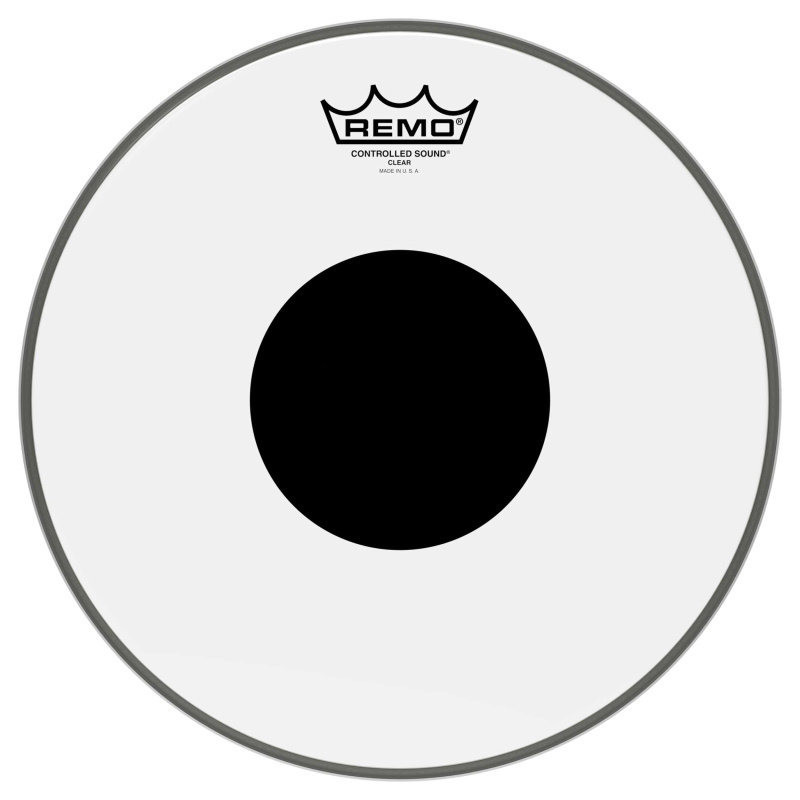 REMO CS-0312-10 peau cs transparente 12 + rond noir pour tom/ caisse claire