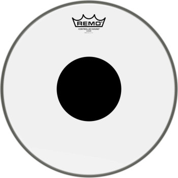 REMO CS-0313-10 peau cs transparente 13 + rond noir pour tom/ caisse claire