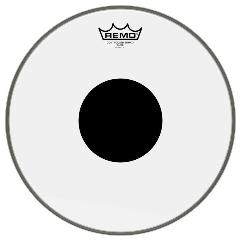 REMO CS-0313-10 peau cs transparente 13 + rond noir pour tom/ caisse claire