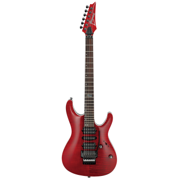 IBANEZ KIKO100TRR Transparent Ruby Red Guitare electrique avec valise