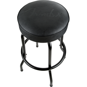 FENDER Embossed Black Logo Barstool Black/Black 30"