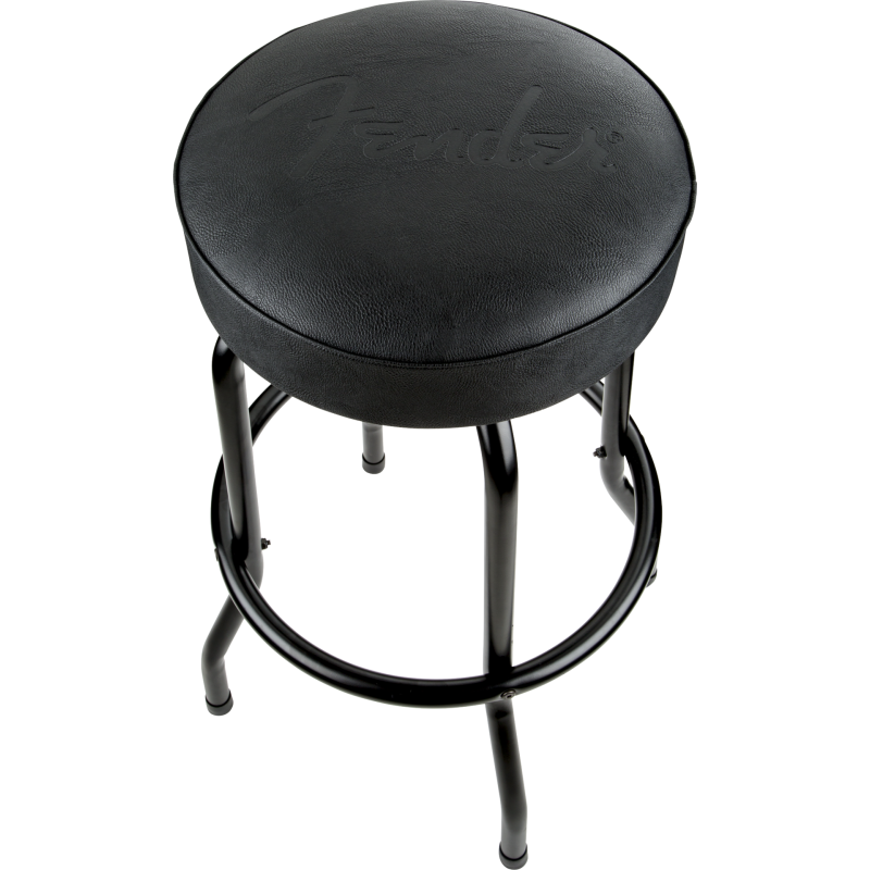 FENDER Embossed Black Logo Barstool Black/Black 30"