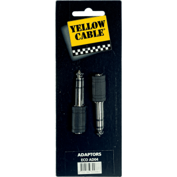 YELLOW CABLE AD04 adaptateur jack male stéréo jack fem. 3.5 mm - lot de 2