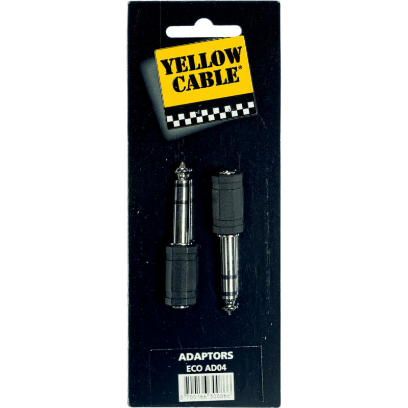 YELLOW CABLE AD04 adaptateur jack male stéréo jack fem. 3.5 mm - lot de 2
