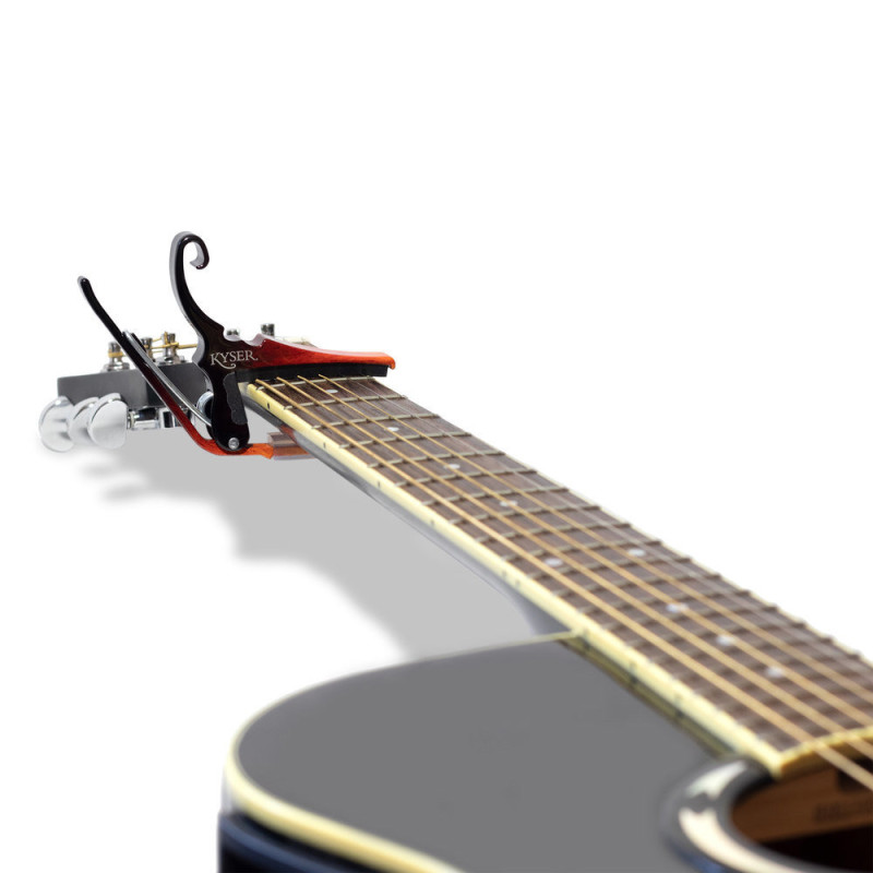 KYSER Capodastre Capodastre Quick-Change pour guitare acoustique sunburst