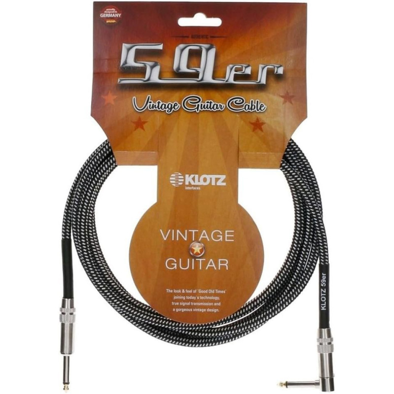 KLOTZ VINA600 VINTAGE GUITAR CABLE 6 M