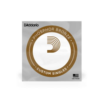 D'ADDARIO PB056 D'Addario Corde seule avec filet de bronze phosphoreux pour guitare acoustique D'Addario PB056, .056