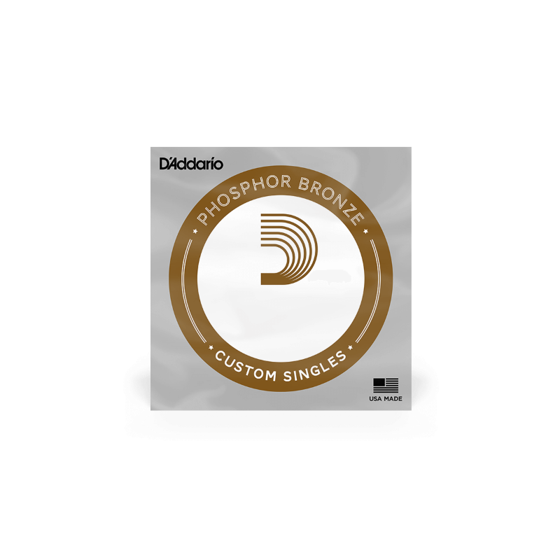 D'ADDARIO PB056 D'Addario Corde seule avec filet de bronze phosphoreux pour guitare acoustique D'Addario PB056, .056