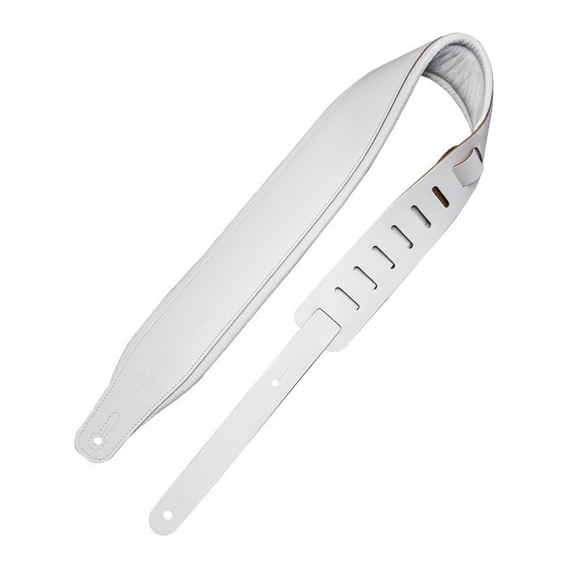 LEVY'S M26PD-WHT Courroie cuir 6,4 cm rembourree avec rebord de confort White