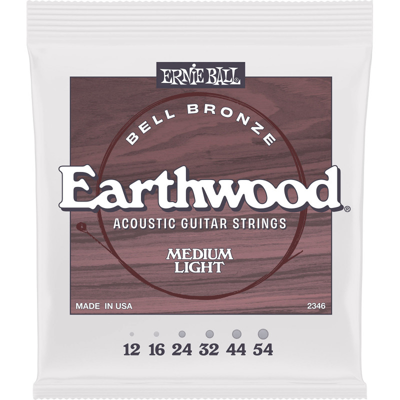 ERNIE BALL 2346 earthwood bell bronze medium light 12-54