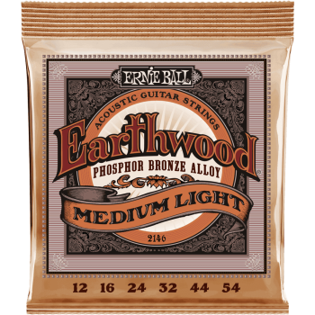 ERNIE BALL 2146 earthwood phosphore bronze medium light 12-54