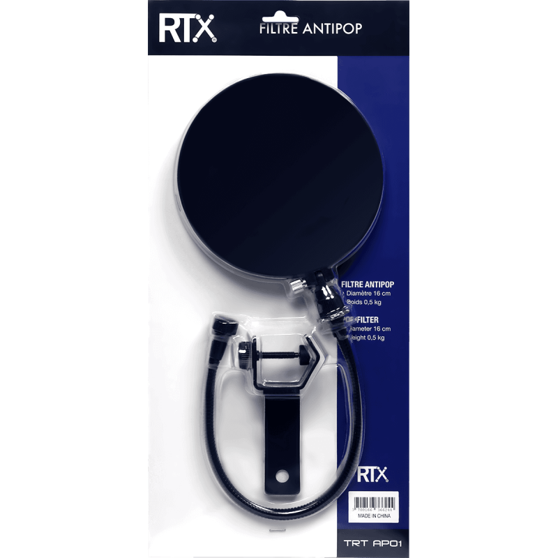 RTX AP01 filtre antipop à clamper diamètre 16 cm
