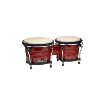 STAGG BW-200-CH bongos latins en bois de 7,5 et 6,5 finition merisier