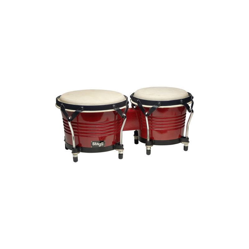 STAGG BW-200-CH bongos latins en bois de 7,5 et 6,5 finition merisier
