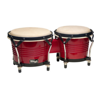 STAGG BW-200-CH bongos latins en bois de 7,5 et 6,5 finition merisier