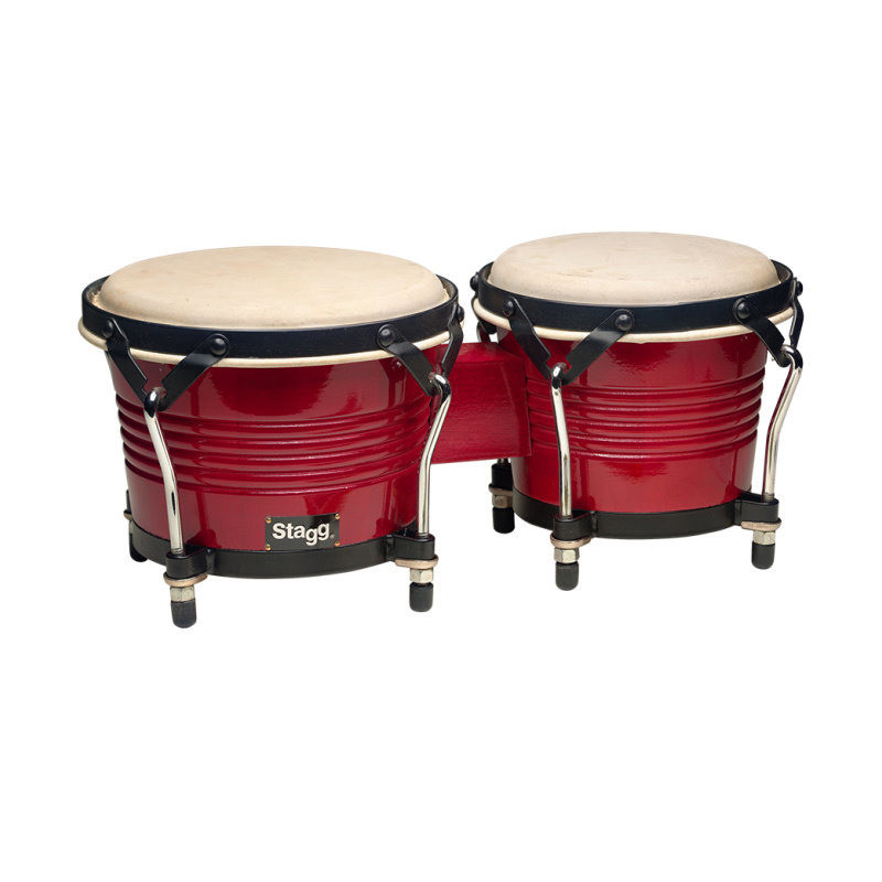 STAGG BW-200-CH bongos latins en bois de 7,5 et 6,5 finition merisier
