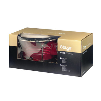 STAGG BW-200-CH bongos latins en bois de 7,5 et 6,5 finition merisier