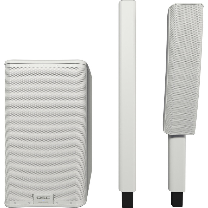 QSC PRO AUDIO KC12T-WH-SYSTEM système complet kc12t-wh + kc12s-wh - blanc