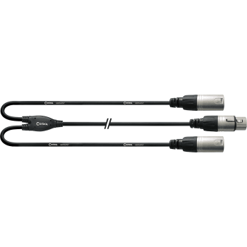 CORDIAL CFY0.3FMM câble y bretelle xlr femelle/2 xlr mâles 30 cm