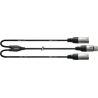 CORDIAL CFY0.3FMM câble y bretelle xlr femelle/2 xlr mâles 30 cm