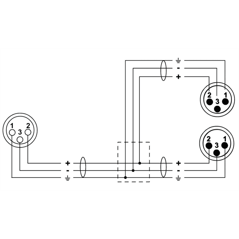 CORDIAL CFY0.3FMM câble y bretelle xlr femelle/2 xlr mâles 30 cm