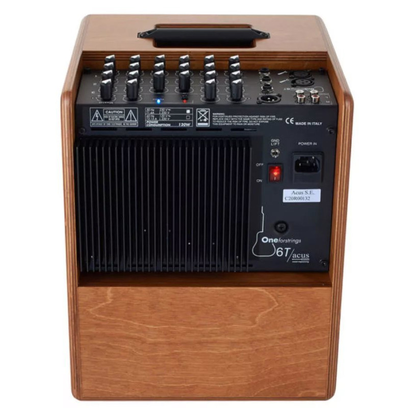 ACUS ONE FOR STRINGS 6T WOOD Ampli acoustique 130W 2 voies bi-amplifiees 2 entrees XLR symetrique