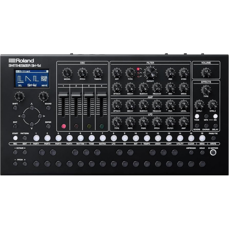 ROLAND SH-4D desktop synthesizer avec 11 osc models multimbral pattern sequencer