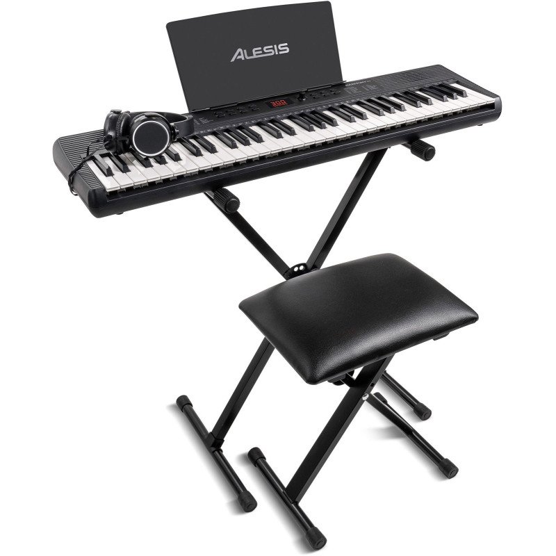 ALESIS HARMONY61MK4 Piano portable 61 touches, haut-parleurs intégrés, stand, casque, pédale sustain