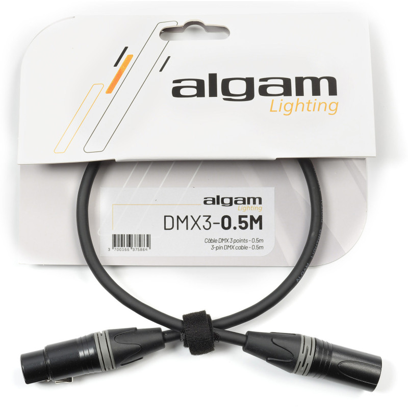 ALGAM LIGHTING DMX3-0.5M Câble DMX 3 points - 0,5 m