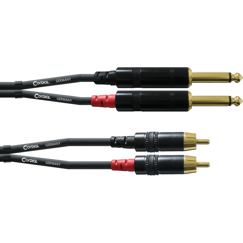 CORDIAL CFU3PC câble audio double jack mono/rca 3 m
