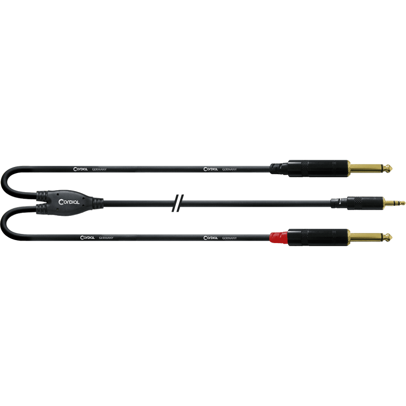 CORDIAL CFY3WPP câble y bretelle minijack stéréo/2 jack mono 3 m