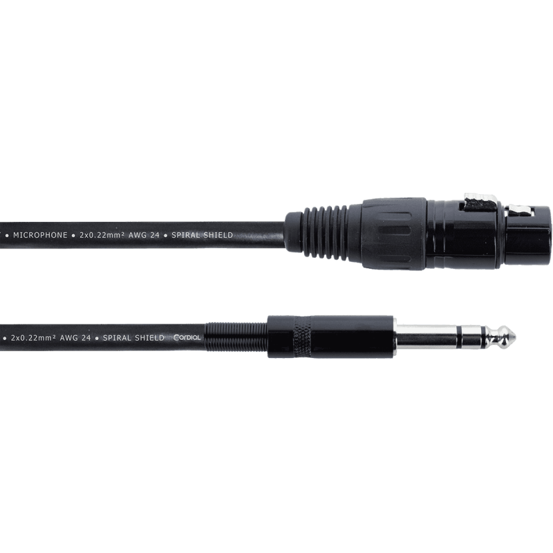 CORDIAL EM0.5FV câble audio xlr femelle / jack stéréo - 50 cm