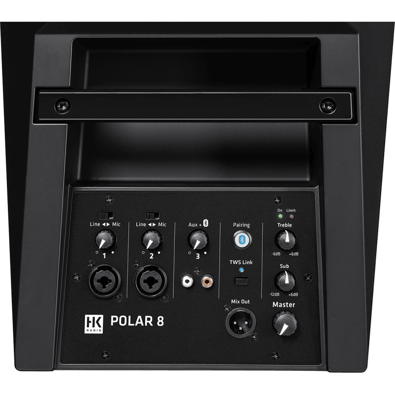 HK AUDIO POLAR8 système colonne amplifié mono bluetooth avec housses