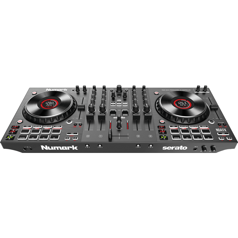 NUMARK NS4FX contrôleur dj avancé 4 voies 2 jogs écrans carte son