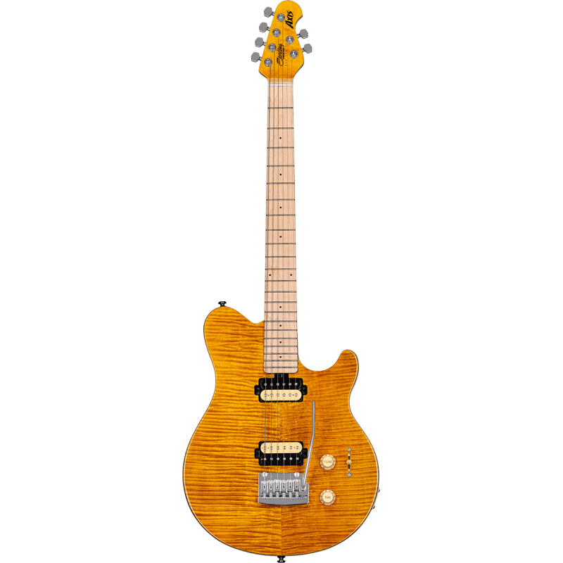 STERLING BY MUSIC MAN AX3FM-TGO-M1 axis flame maple top trans gold