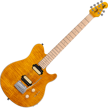 STERLING BY MUSIC MAN AX3FM-TGO-M1 axis flame maple top trans gold