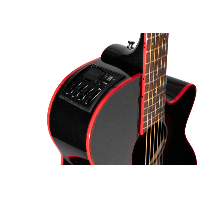 TAKAMINE GF49CE-CB guitare e/a gf49ce-cb cosmic black sparkle