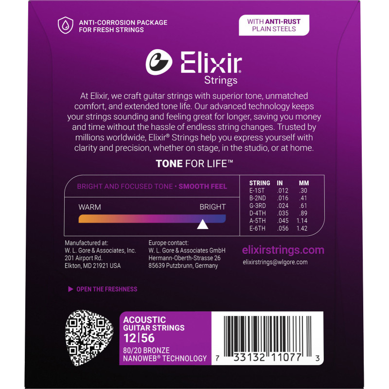 ELIXIR 11077 acoustique nanoweb ml 12-56