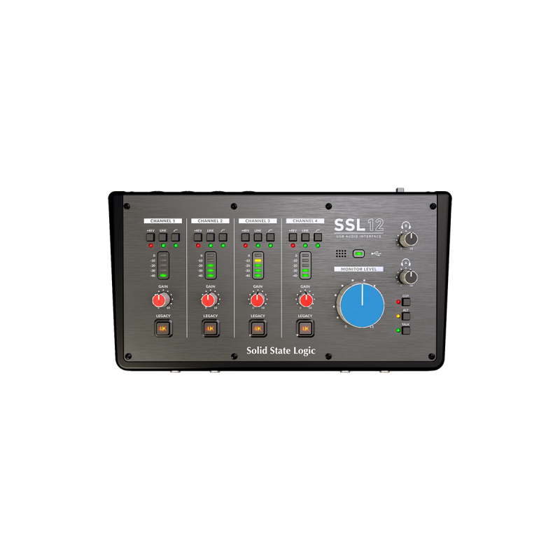 SSL SSL12 interface audio usb 4 voies 4 sorties midi adat
