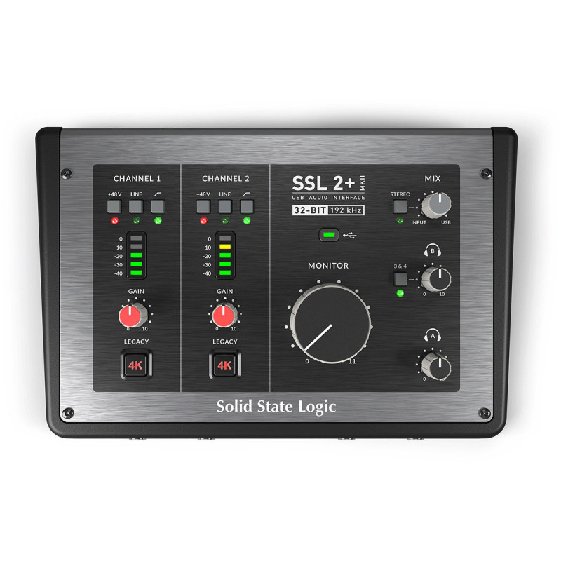 SSL SSL2+MKII interface audio usb-c 2 entrées 4 sorties